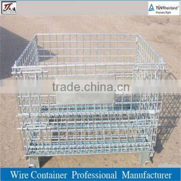 Industrial welded galvanized steel storage wire mesh cage