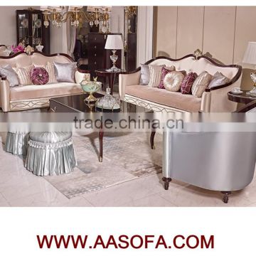 U-shaped sofa yellow leather sofa unfinished antiques furniture