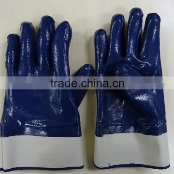 colored nitrile gloves; nitrile work gloves ; 13 guage polyester shell with black nitrile coated palm