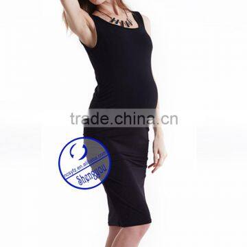 Custom Spandex Rayon Plain Maternity Sleeveless Dresses photo-5
