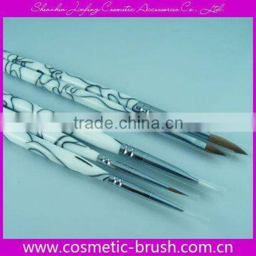 Professional high quality cosmetic plasitc handle Kolinsky Nail Art Brush