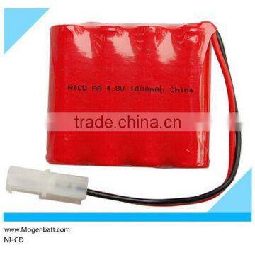 4.8v rechargeable battery pack Ni-CD High performance NiMH 4.8 Volt 1000 mAh NiCd battery pack rechargeable NiCD battery packs