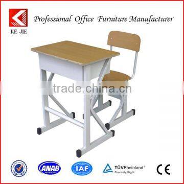 Adjustable single student desk and chair,Classroom single desk and chair,Adjustable high school funiture