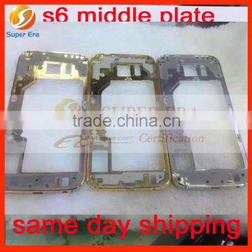 silver gold diamond middle frame for samsung galaxy s6 middle bezel middle board panel rose gold plated