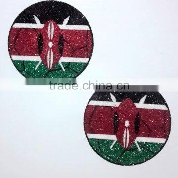 Colourful National Flag glitter Sticker/Retailer Of Custom Glitter Sticker