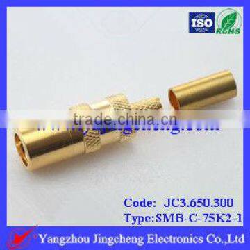 SMB female connector crimp for SYV-75-2-2 cable