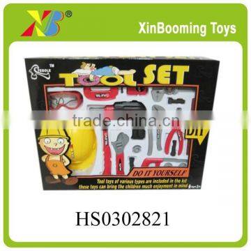 2015 hot selling kids plastic 20pcs plastic hand tool set toys