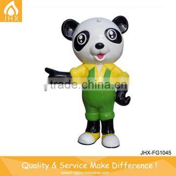 Fiberglass Cartoon Lovely Panda Statue Sculpture