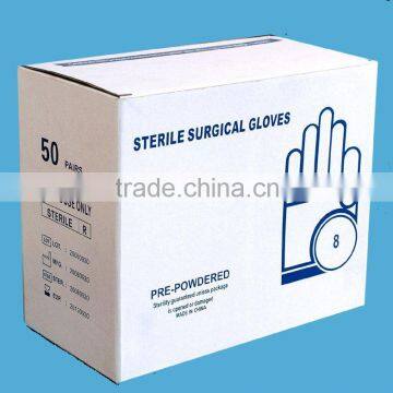 Sterile latex medical gloves powdered