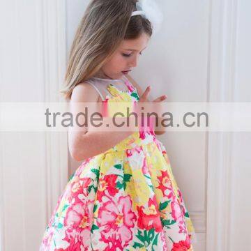 YELLOW AND PINK FLORAL BIRTHDAY DRES