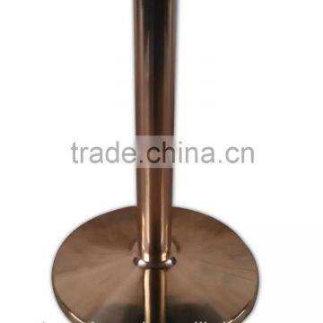 New products Release Rose Gold round table base chrome with round supporter