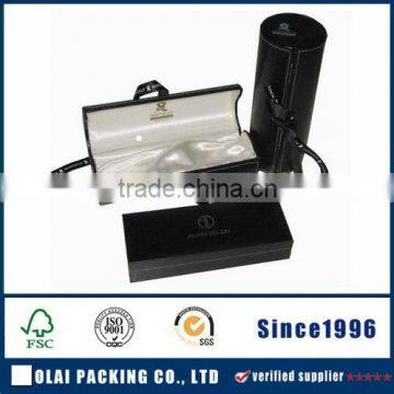 2015 new design black pu leather pen box wholesale