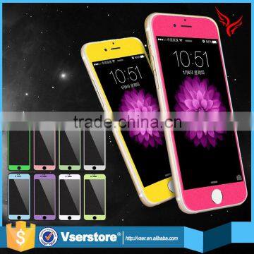 high quality color tempered glass screen protector for iphone 5 silk printed colored tempered glass for iphone