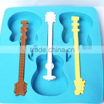 Funny Guitar Shape New Product Silcone Fondant Cake Mold