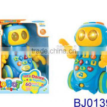 Cartoon robot B/O electric dancing robot story teller with music