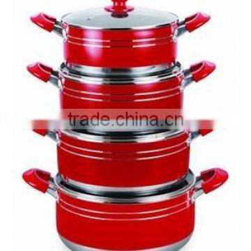 8 pcs aluminum non stick cookware set