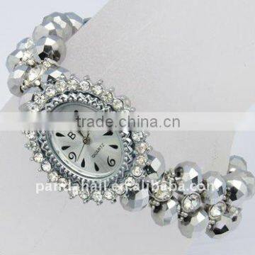 2014 Fashion Crystal Watch Party Bracelet(BJEW-Q011-4)