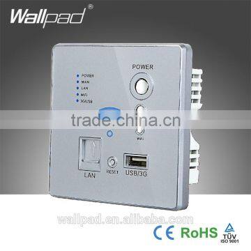 CE BS RoHs Wallpad Silver Wall Embedded USB 3G WiFi Smart Socket Wireless AP Router Repeater Phone WPS USB Wall Charger Socket