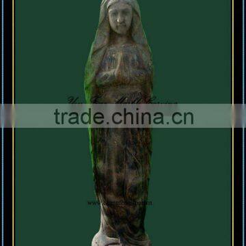 Antique Wood Hand Carved Statues, Virgin statue