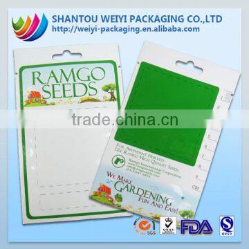 3 side sealing aluminum foil agricultural vegetable seed pac