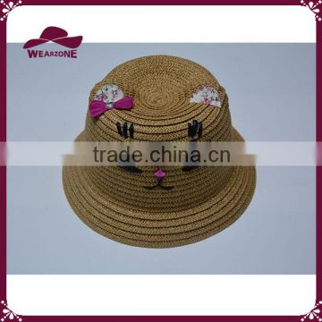 Children fancy animal ear 100% paper straw hat