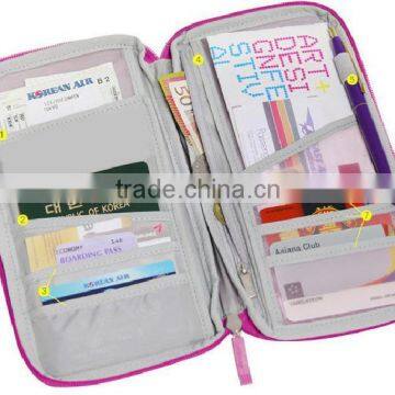 Women's Travel Pouch Organizer Key Credit Card Passport Holder