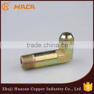 Hydraulic pipe fitting lengthened male threaded elbow