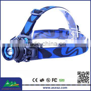 1200 lumens 1xCREE XML T6 LED High Power Rechargeable LED Headlamp With 2200mAh built-in battery