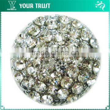 8MM Clear Crystal Aerolite Rhinestone Nickel Free Silver Shank Rhinestone Button photo-2