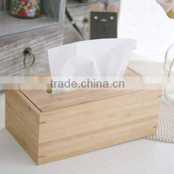 Bamboo toilet tissue paper box holder