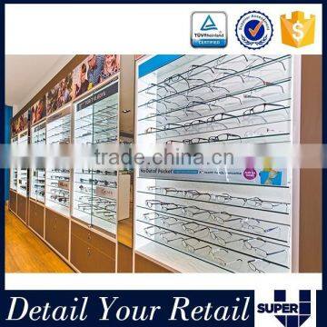 wholesale fancy and durable optical glasses wall display unit cabinet