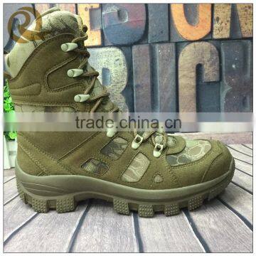 Hot sale waterproof leather camouflage army men hunting boots