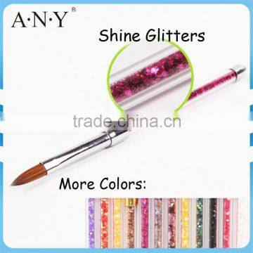 ANY Glitter Handle Pure Kolinsky Professional Acrylic Nail Brushes