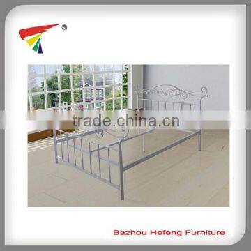 Sound quality metal double bed frame with flowers