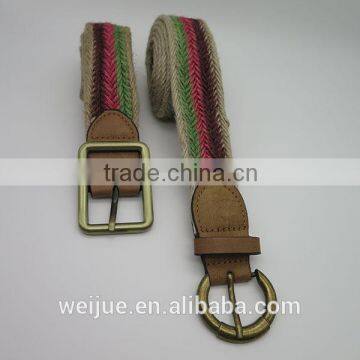 Fashion Mixed Colors Rope Fabric Belt With Square Buckle for Women photo-3