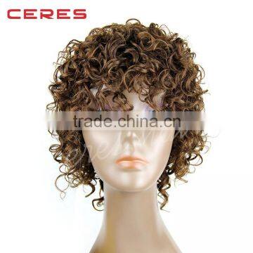 Ceres Hair Heat Resistant Short Afro Kinky Curly Wig for Black Women