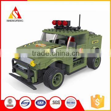 New style cool army assemble truck plastic construction toy block