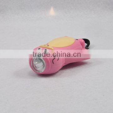 Cartoon Hand Crank Dynamo Flashlight