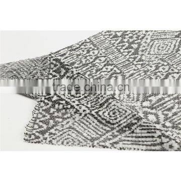 Classical rhombus design 100% polyester slub coarse knit fabric