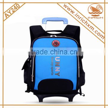 Classic Design Nylon Kids School Trolley Bag