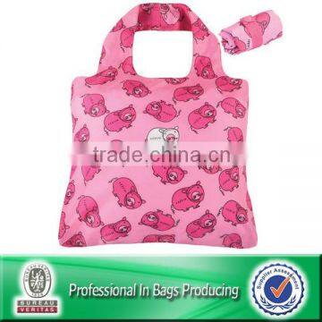 210D nylon foldable reusable shopping bag