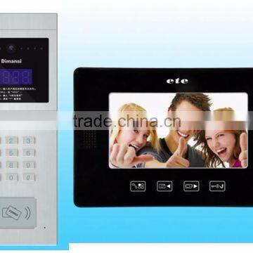 2 wire / 4 wired Multi Apartments Video Door Phone system With Keypad/ID card Unlocking