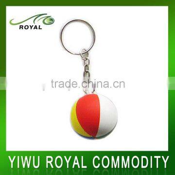 Custom Soft Rainbow PU Foam Stress Ball Keychain