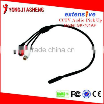 Subminiature high quality CCTV Microphone with Three connectors GK-701AP