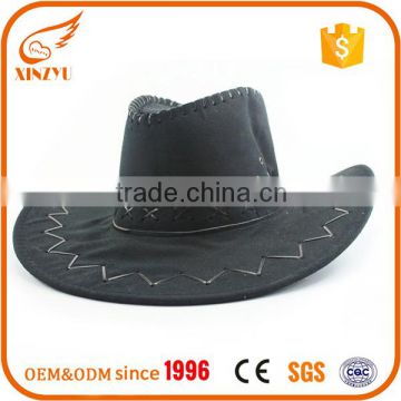 High quality folding lemmy cowboy hat black brown fancy cowboy hats