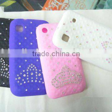 Diamond Silicone Cover case for Blackberry 8520