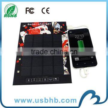 new design 10000mah solar portable power bank with CE FCC ROHS