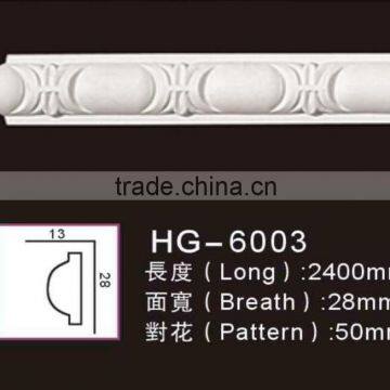 Factory price high-density PU (polyurethane) foam chair rails moulding for integrated wall;ceiling decoration