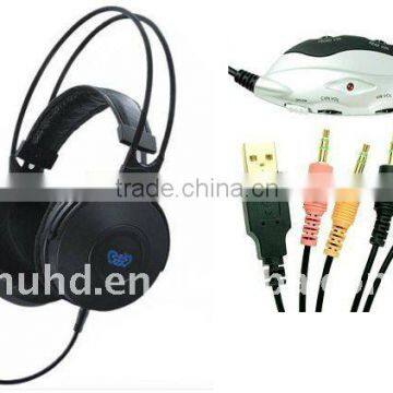 DVD Real 5.1 channel metal headphone