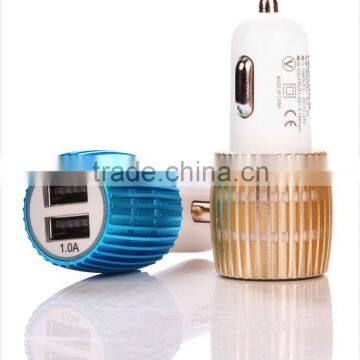 New metal Alloy shell 2port usb universal 5V 2.1A car charger for phone iphone6/6s/5/5s